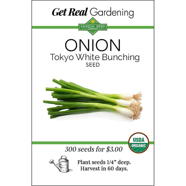 Onion - Tokyo White Bunching Seeds - Organic