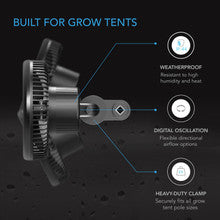 Load image into Gallery viewer, AC Infinity Cloudray S6 Grow Tent Clip Fan 6" with 10 Speeds, EC-Motor, Auto Oscillation