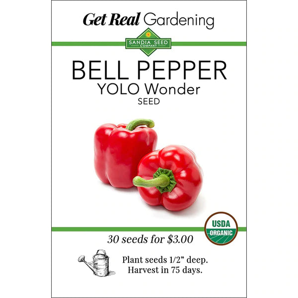 Bell Pepper - Yolo Wonder Seeds - Organic