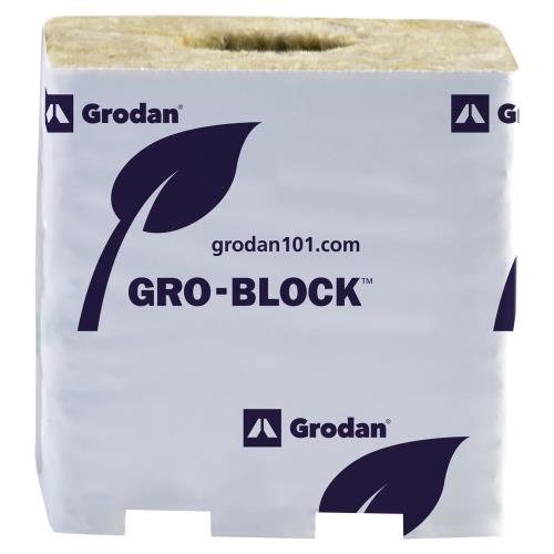 Gro Block Improved Large 4Inches GR10 w/ hole (4Inchesx4Inches4Inches) wrapped (6/strip- 24 strips per cs) 144 per case