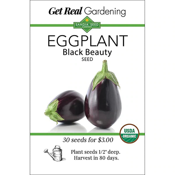 Eggplant - Black Beauty Seeds - Organic
