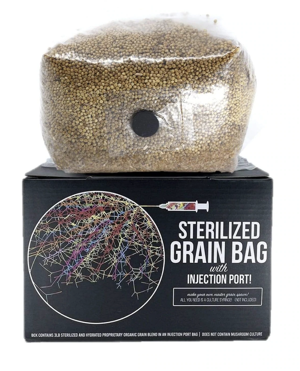 North Spore Organic Sterilized Grain Bag w/ Injection Port, 3 lbs