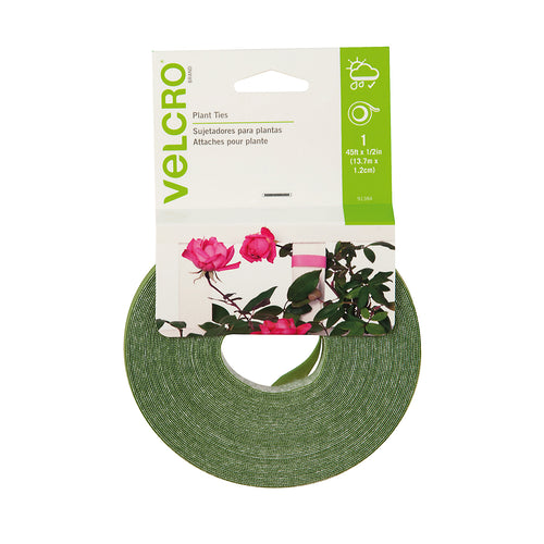 Velcro® Plant Ties, 45' x 0.5" Green, pack of 6