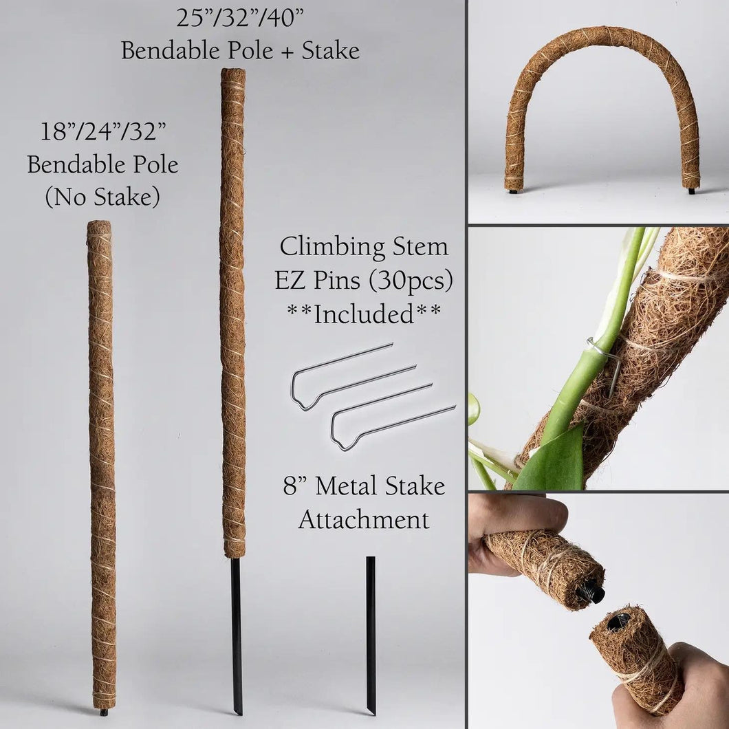 Bend & Stackable Coco Coir Pole for Plant Support